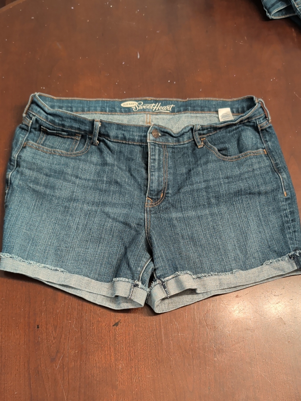 Sweetheart Women's Denim Shorts in Blue (Size 16)